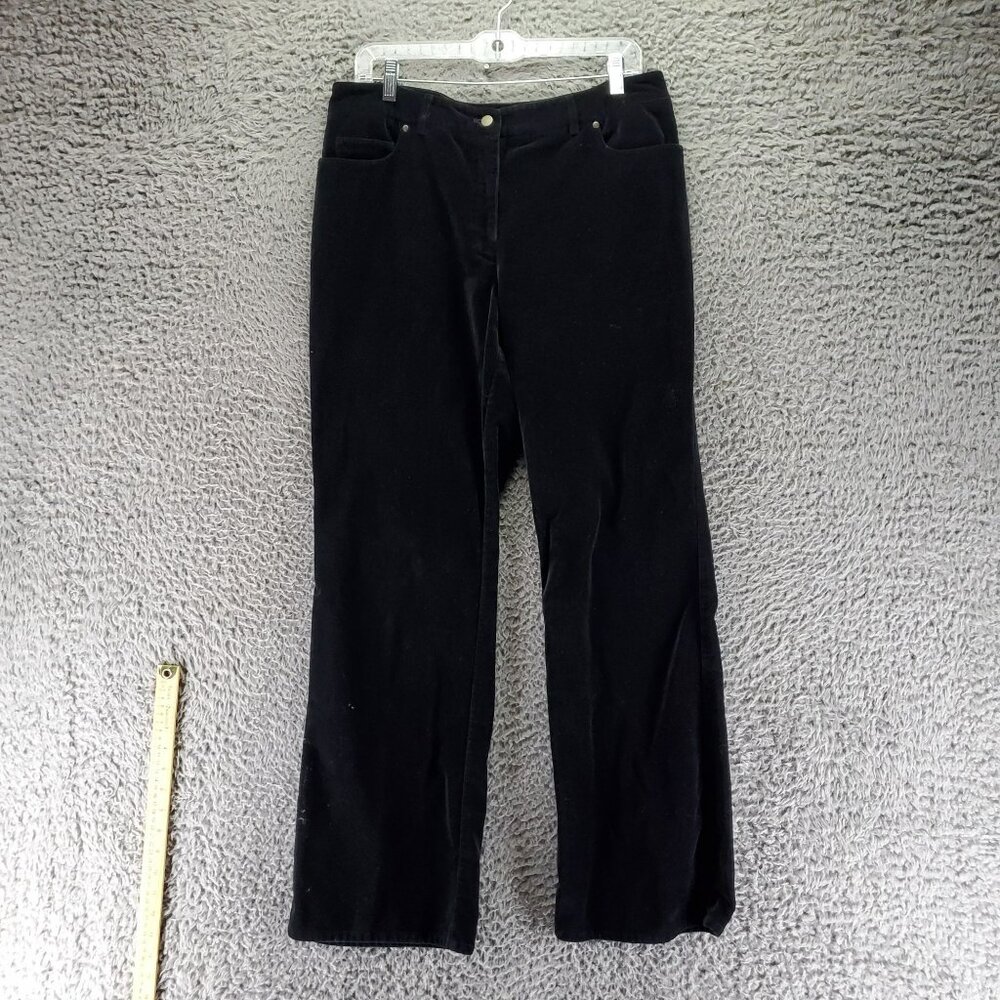 Nygard Jeans Womens 12 Black Stretch Corduroy Straight Leg